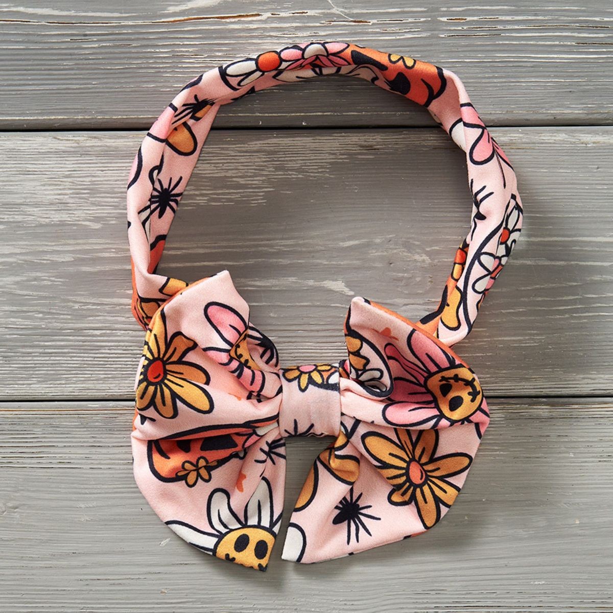 Pumpkin Posies - Bow Headband