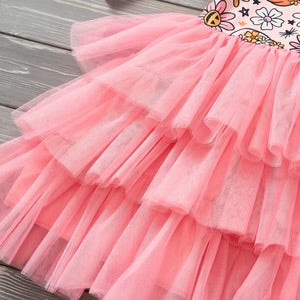 Pumpkin Posies - Tulle Dress