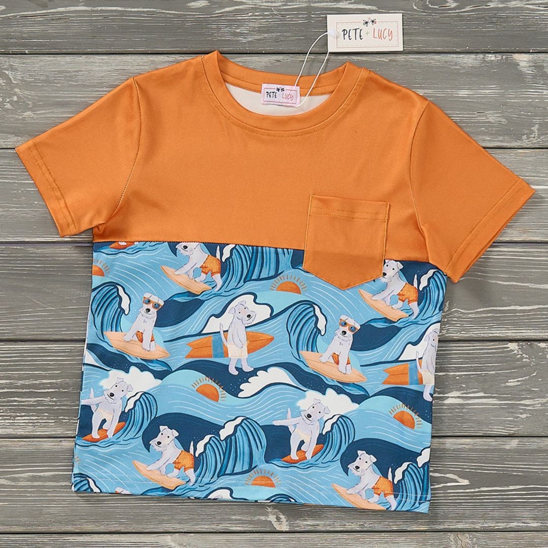Surfs Up Pup Boys Top